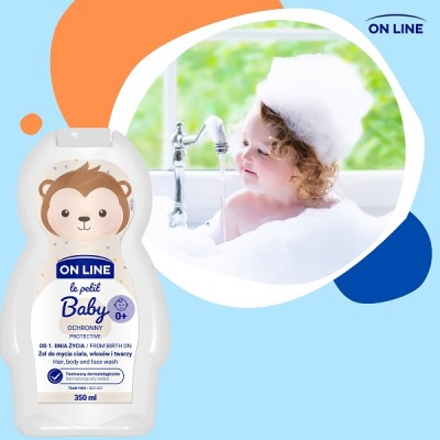 On Line Le Petit Baby ochronny żel 3w1 do mycia ciała włosów i twarzy 350ml