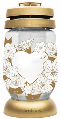 Bolsius Złote Serce lampion  3s 18 znicz 6 sztuk