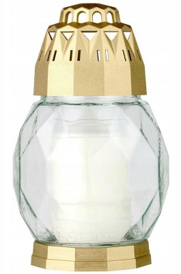 Bolsius przezroczysty lampion Diamond Złoto 6 sztuk