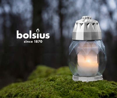 Bolsius Diamond Srebro przezroczysty lampion 6 sztuk