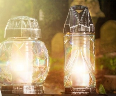 Bolsius Diamond Srebro przezroczysty lampion 6 sztuk