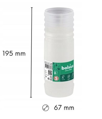 Bolsius wkład parafinowy do zniczy RP5 zgrzewka 15 sztuk (113h)
