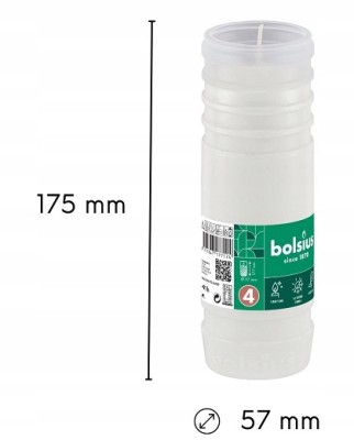 Bolsius wkład parafinowy do zniczy RP4 zgrzewka 20 sztuk (91h)