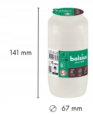 Bolsius wkład olejowy do zniczy RC5 zgrzewka 24 sztuk (100h)
