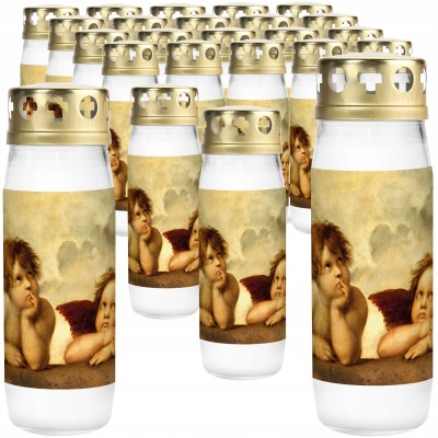 Bispol WG4D-01 Aniołki znicz szklany 24 sztuki