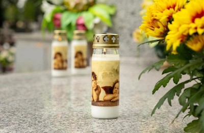 Bispol WG4D-01 Aniołki znicz szklany 24 sztuki