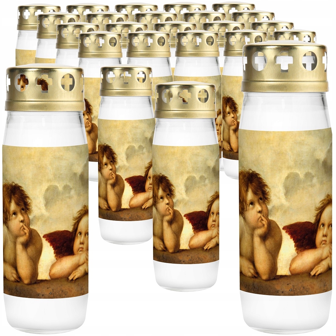 Bispol WG4D-01 Aniołki znicz szklany 24 sztuki