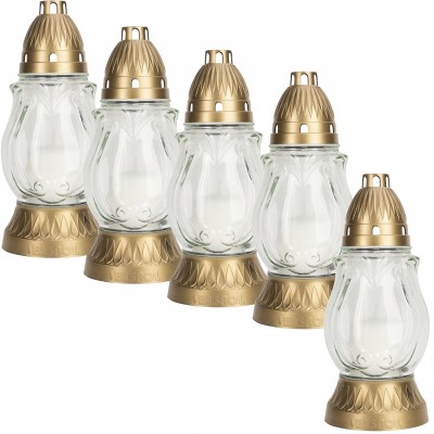 Bispol 3038 bezbarwny znicz szklany 5 sztuk