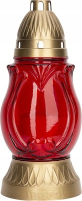 Bispol 3038 czerwony znicz szklany 5 sztuk