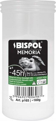 Bispol Memoria p165 wkłady parafinowe do zniczy 45 godzin palenia 20 sztuk