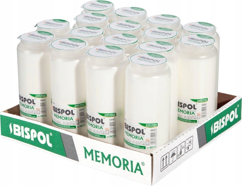 Bispol Memoria w011 wkłady olejowe do zniczy 6 dni palenia 16 sztuk