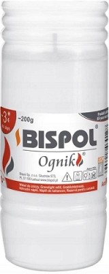 Bispol Ognik WP3 wkład parafinowy do znicza 3 dni palenia 24 sztuki