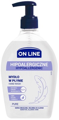 On Line Pure Hipoalergiczne Antybakteryjne mydło w płynie z dozownikiem 500ml