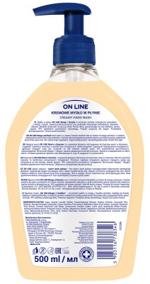 On Line Mango i Bazylia z probiotykami kremowe mydło w płynie z dozownikiem 500ml