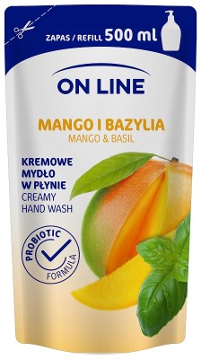 On Line Mango i Bazylia z probiotykami mydło w płynie zapas 500ml