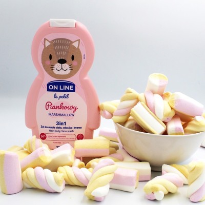 On Line Le Petit piankowy 3w1 szampon żel i płyn do kąpieli dla dzieci 350ml