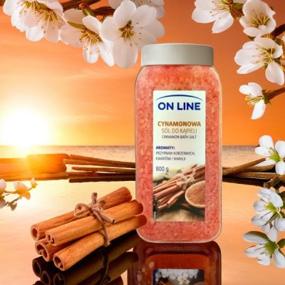 On Line Cynamonowa sól do kąpieli 800g