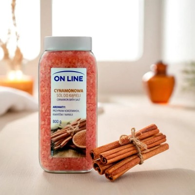 On Line Cynamonowa sól do kąpieli 800g