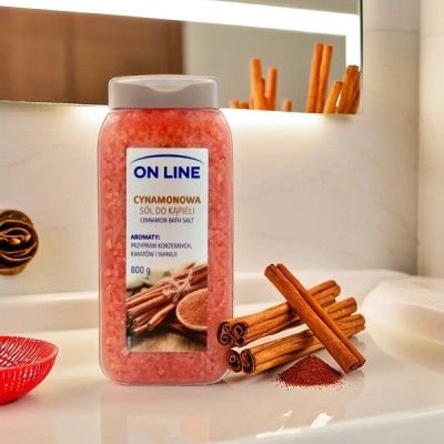 On Line Cynamonowa sól do kąpieli 800g