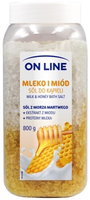 On Line mleko i miód sól do kąpieli 800g