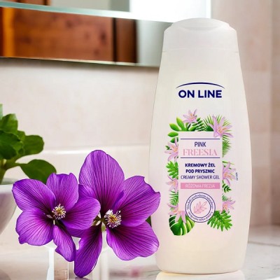 On Line Pink Freesia kremowy żel pod prysznic 400ml