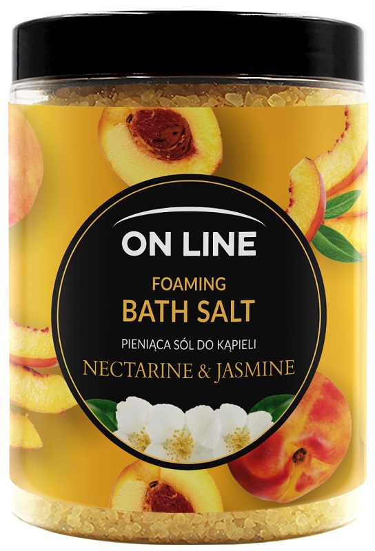 On Line Nectarine & Jasmin pieniąca sól do kąpieli 1,2kg