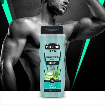 On Line Men Light Azure męski żel 3w1 pod prysznic 410ml
