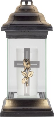 Bispol znicz szklany Latarnia 5035 z wkładem tacka 2 sztuki