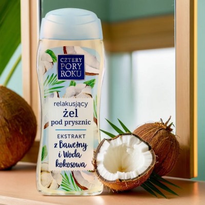 Cztery Pory Roku Bawełna i Woda Kokosowa żel pod prysznic 300ml
