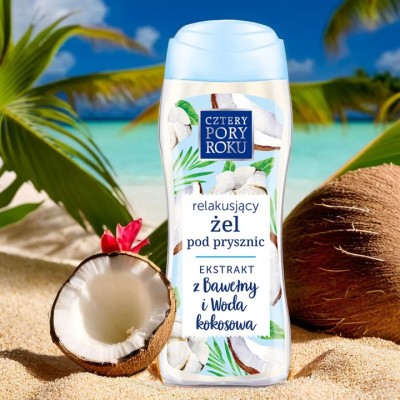 Cztery Pory Roku Bawełna i Woda Kokosowa żel pod prysznic 300ml