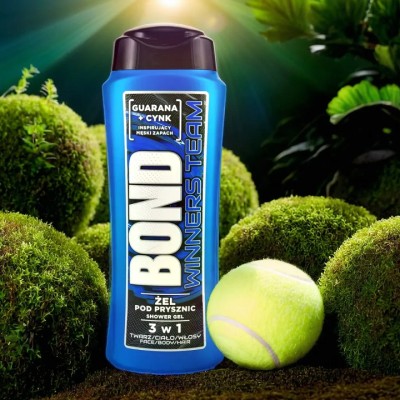 Bond Winners Team Guarana i Cynk żel pod prysznic 3w1 dla mężczyzn 400ml