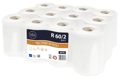 Ellis Professional biały ręcznik papierowy 2-warstwowy 12 rolek