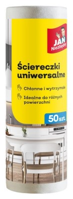 Jan Niezbędny białe ściereczki na rolce 50 listków