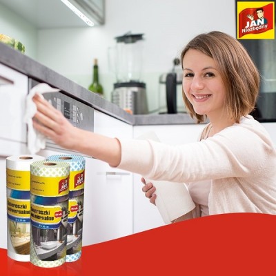 Jan Niezbędny białe ściereczki na rolce 50 listków