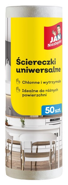 Jan Niezbędny białe ściereczki na rolce 50 listków
