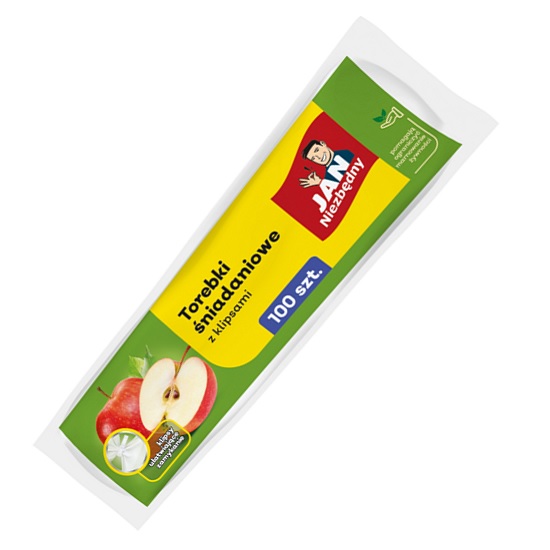 Jan Niezbędny torebki śniadaniowe z klipsami 100 szt.