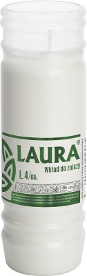 Bispol Laura L4 wkłady do zniczy zalewane około 68h palenia tacka 24 sztuki