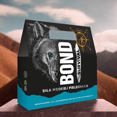 Bond Survival zestaw woda po goleniu 100ml + żel pod prysznic 200ml + antyperspirant roll-on 50ml