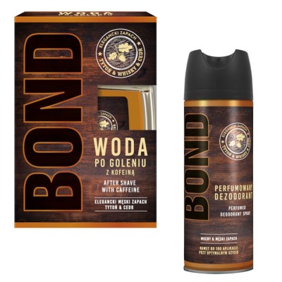Bond Whisky zestaw upominkowy woda po goleniu 100ml + dezodorant 150ml