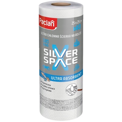 Paclan Silver Space ultra chłonne ścierki na rolce 40 szt.