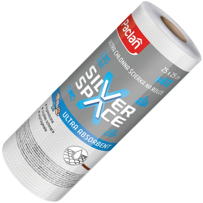 Paclan Silver Space ultra chłonne ścierki na rolce 40 szt.