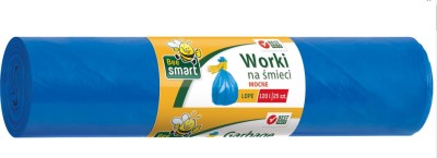 Paclan Bee Smart LDPE niebieskie worki na odpady 120l 25 sztuk