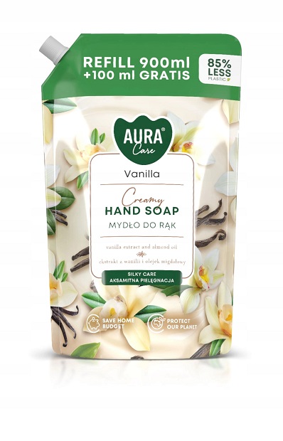 Bispol Aura Care Creamy Vanilla mydło w płynie doypack 1000ml