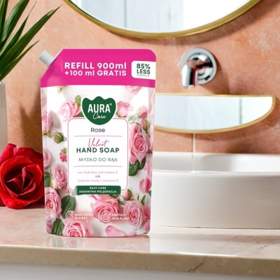 Bispol Aura Care Velvet Rose mydło w płynie doypack 1000ml