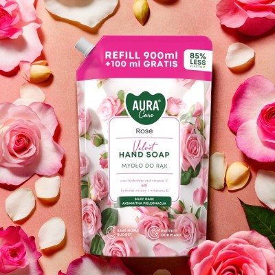 Bispol Aura Care Velvet Rose mydło w płynie doypack 1000ml