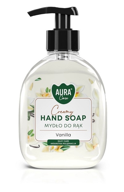 Bispol Aura Care Creamy Vanilla mydło w płynie z dozownikiem 300ml