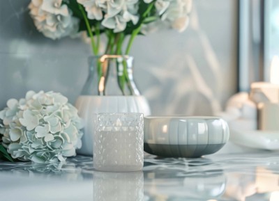 Bispol VC-001-459 Valpe BIAŁY BURSZTYN świeca zapachowa w kryształowym szkle