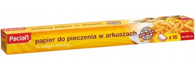 Paclan biały papier do pieczenia w arkuszach 16 sztuk