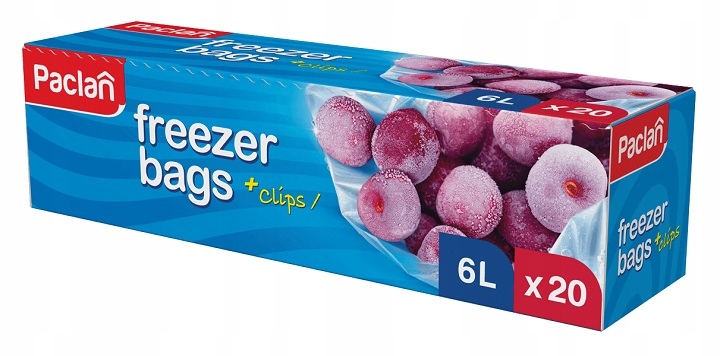 Paclan woreczki na mrożonki 6L 20 sztuk