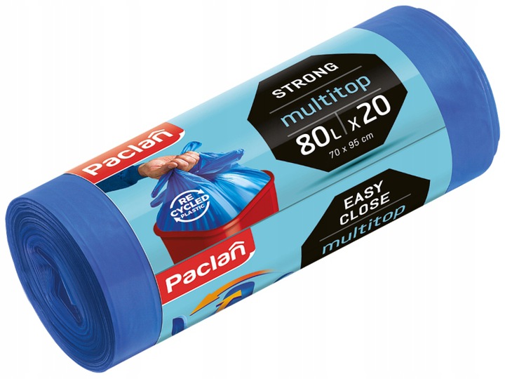 Paclan Multitop worki na odpady 80L 20 sztuk